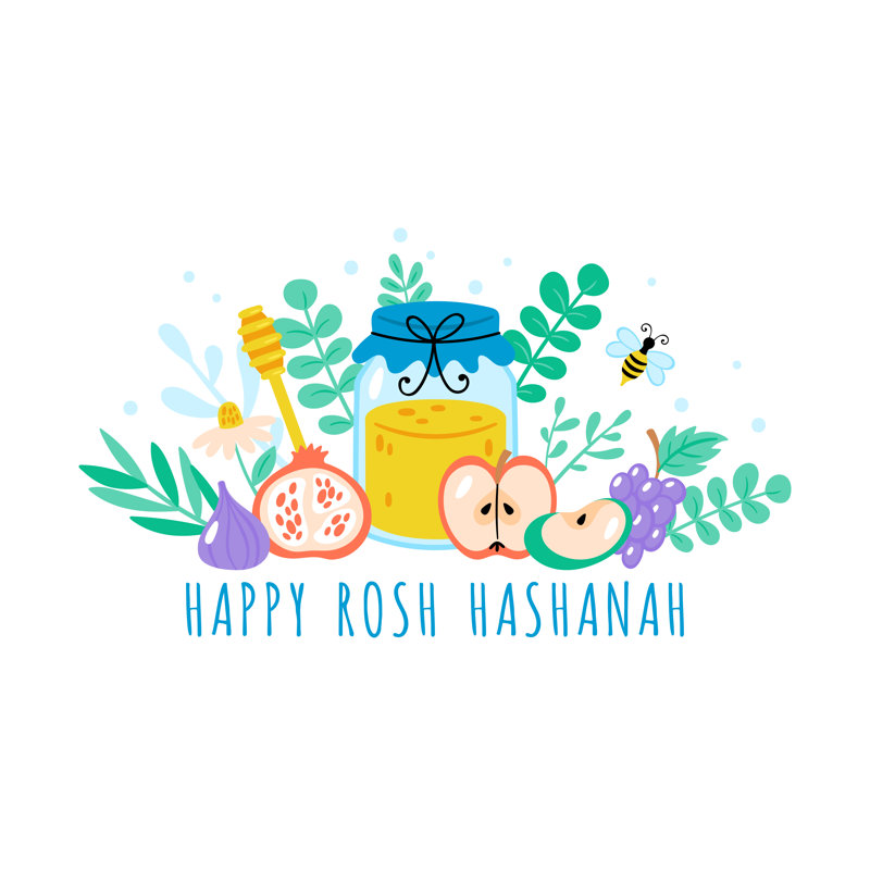 «Happy Rosh Hashanah», impression sur toile tendue, H 8 po x l 12 po