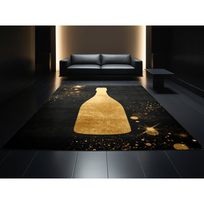 Tapis abstrait doux et moelleux en tissu Fabiano New Years