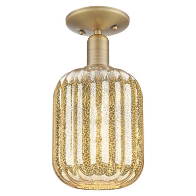 Downtown Urban - Cecil - 1 Light 7" Jar Shade Semi-Flush Mount 