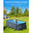 Polyvinyl Chloride (PVC) Rectangle Frame Set Pool 48'' H x 168'' W x 84'' L , with Pump Included