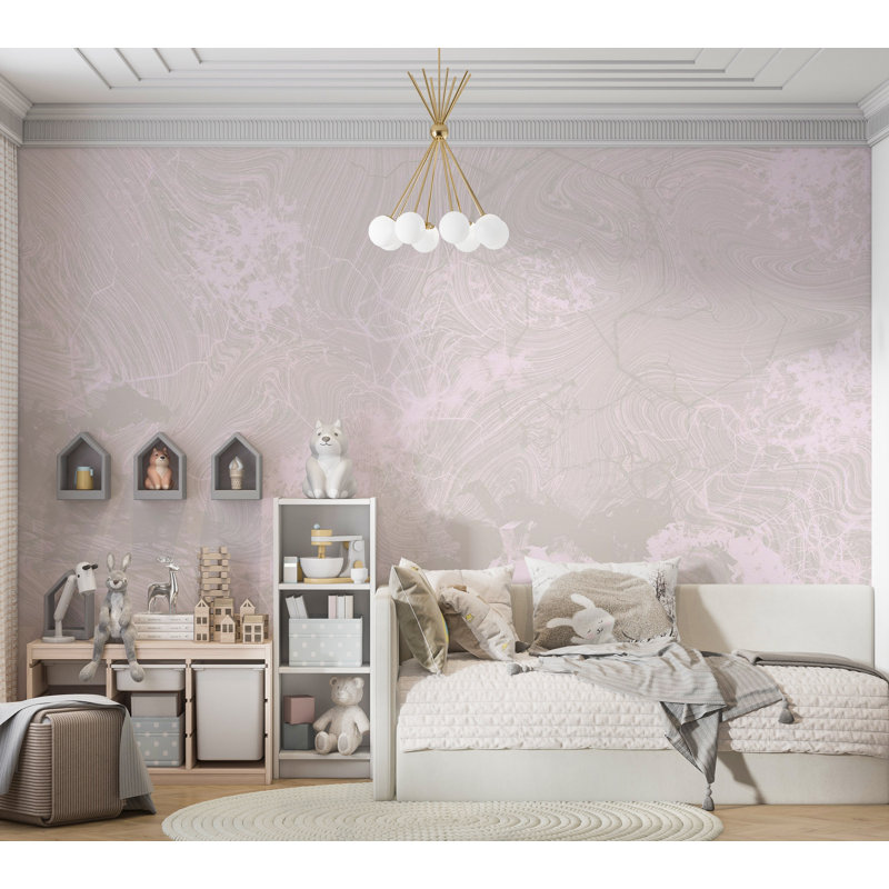 Peel & Stick Wall Mural - Light Grey Mixture, 82" L x 115" W