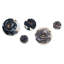 Bleu foncé rose doré doré III - ensemble d'art mural rose sur 5 - ensemble d'art mural traditionnel en métal sur 5