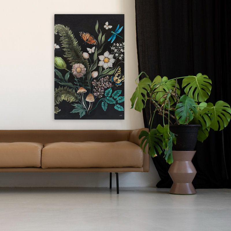 Bohème et éclectique gothique botanique II, H 48 po x l 32 po