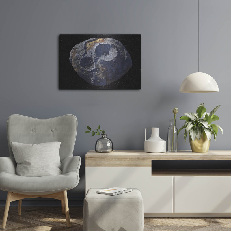 «Asteroïde», art mural en métal, H 16 po x l 24 po