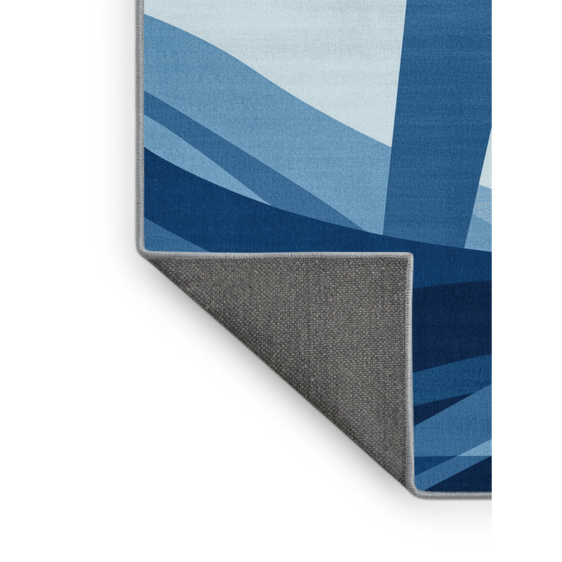 Tapis bleu moelleux moelleux et moelleux Fairwinds, 4 x 6