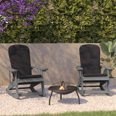 Indoor/Outdoor Rocking Adirondack Chairs with Cushions