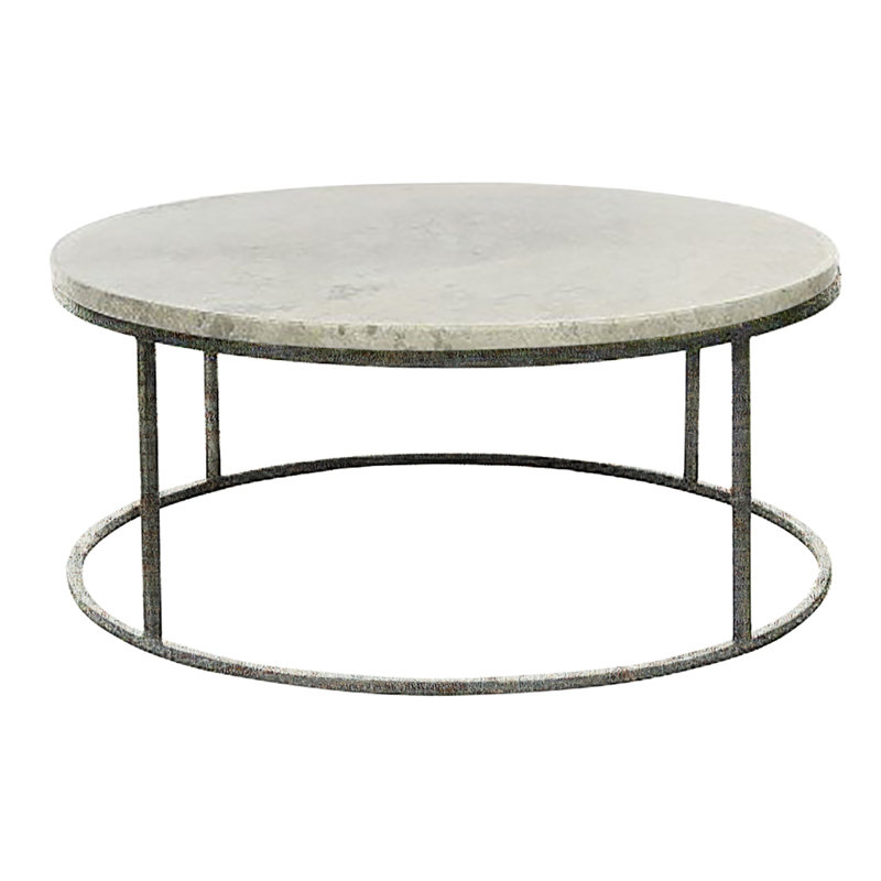 Paris Coffee Table, Lite Travertine, Deep Ocean