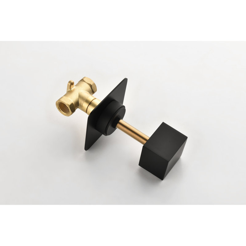 Dispositif de contrôle du volume noir mat - métal coulé 3/4 po, poignée réglable en laiton, instrument de régulation de la rouille