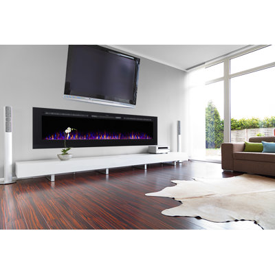 The Sideline Electric Fireplace for Recessed or Wall Mount Installation