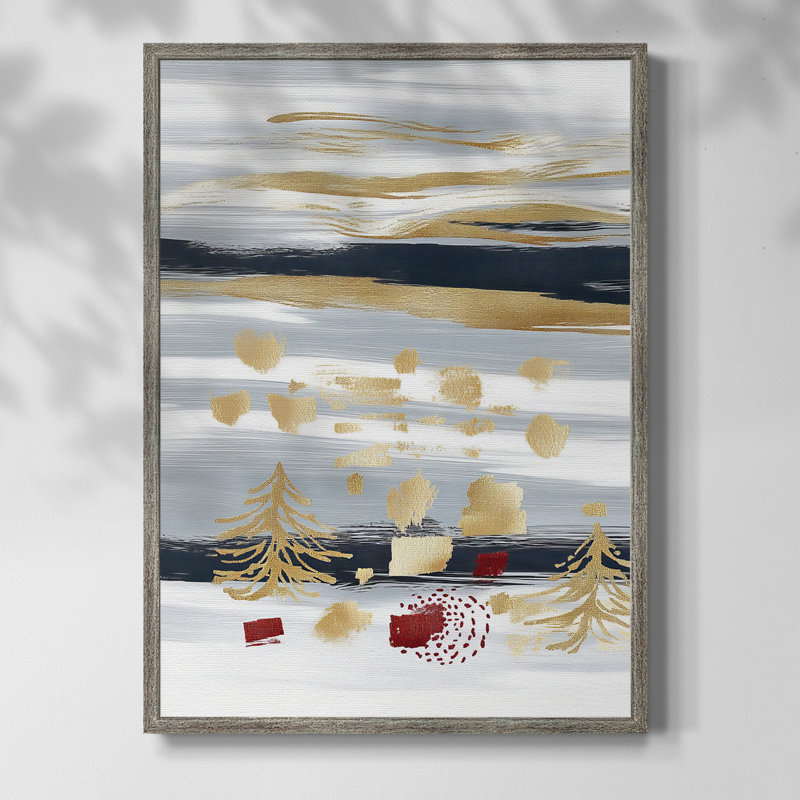 Christmas Holiday Art CLV, reproduction d'art encadrée - bois massif, H 11 po x l 9 po