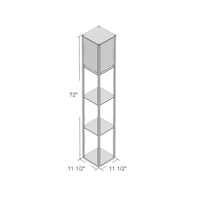 Xochitl 72'' Black Column Floor Lamp