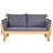 Thurso Upholstered Acacia Daybed with Mattress
