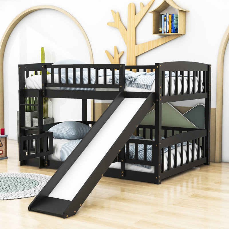 Gentjana Standard Bunk Bed by Harriet Bee, Full over Full, Espresso