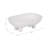 Decorative Bowl Stoneware Ceramic Modern Footed Base Casual Style for Home Office Bedroom Living Room Display or Storage Tabletop Accent Decor Accessory Piece - 4" White