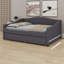 Full Size Upholstered Daybed With Light And Trundle-1320641507