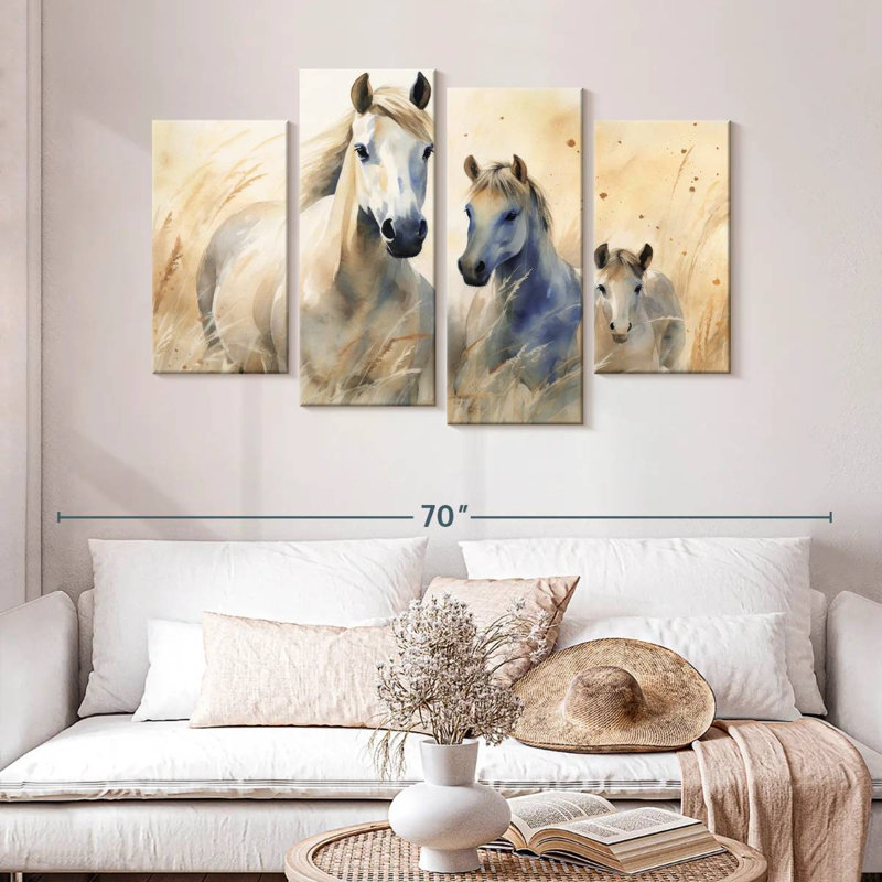 Brampt Grassland Horses, 32" H x 52" W