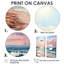 Brise de plage rose - impressions d'art roses sur toile 2 panneaux-1647442380-1647442376-1647442388