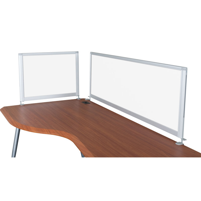 58" Porcelain Steel Desktop Privacy Panel