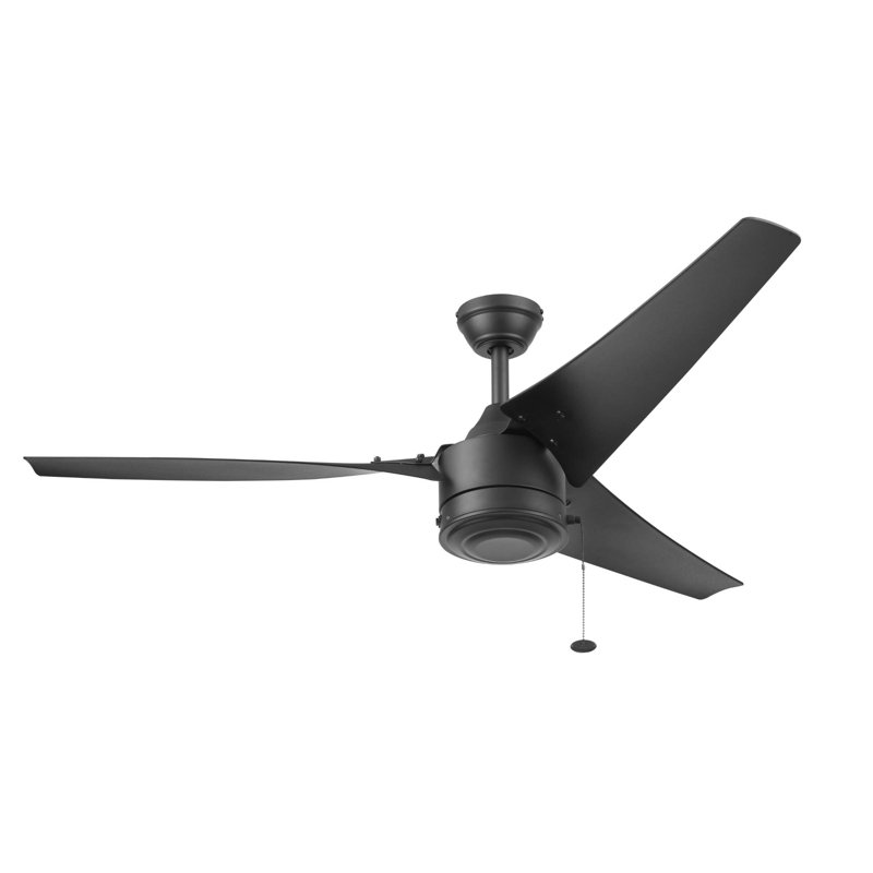 Talib 56'' Indoor/Outdoor Ceiling Fan, Matte Black