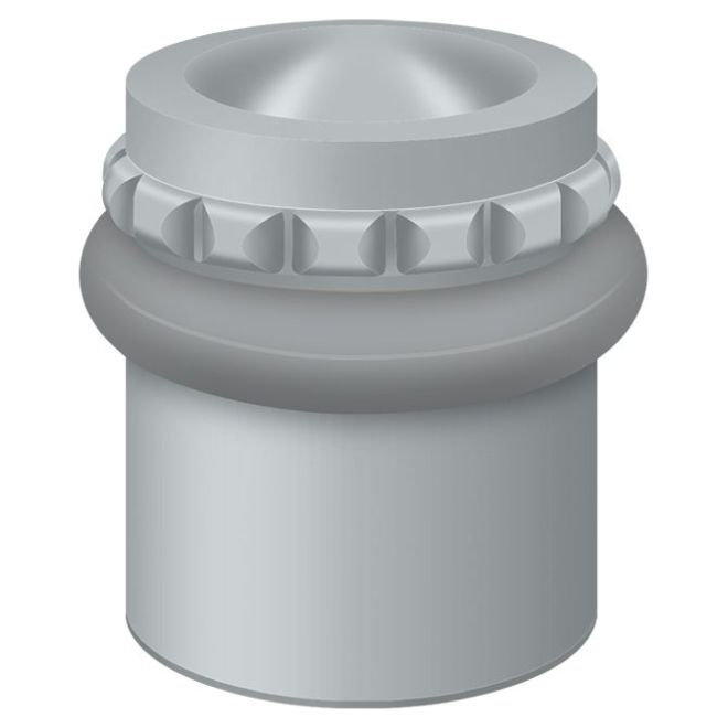 Polished Brass Contemporary Floor Mount Stop with Pattern Cap
