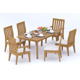 8 Seats 9 Pcs Grade-A Teak Wood Dining Set: 71" Rectangle Table And 8 Caranas Chairs (2 Arm & 6 Armless Chairs) #11Ca1602