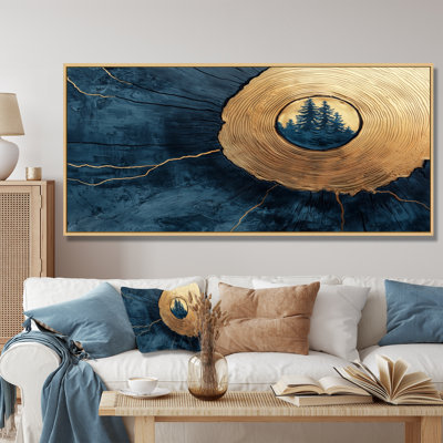 Gerrad, pin abstrait, forêt sur bois, horizon - forêt, art mural