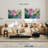 " Abstract Peonies Canvas Print "-461600036