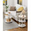 Table de bout ronde Ladonta, 3 tablettes de rangement à 3 niveaux (ensemble de 2)-1819624244-1819624395-1871781527