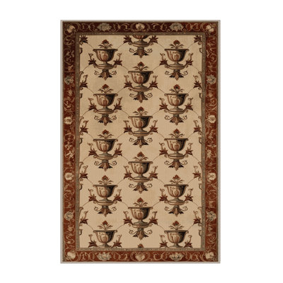 Machine Washable French Brown Area Rug