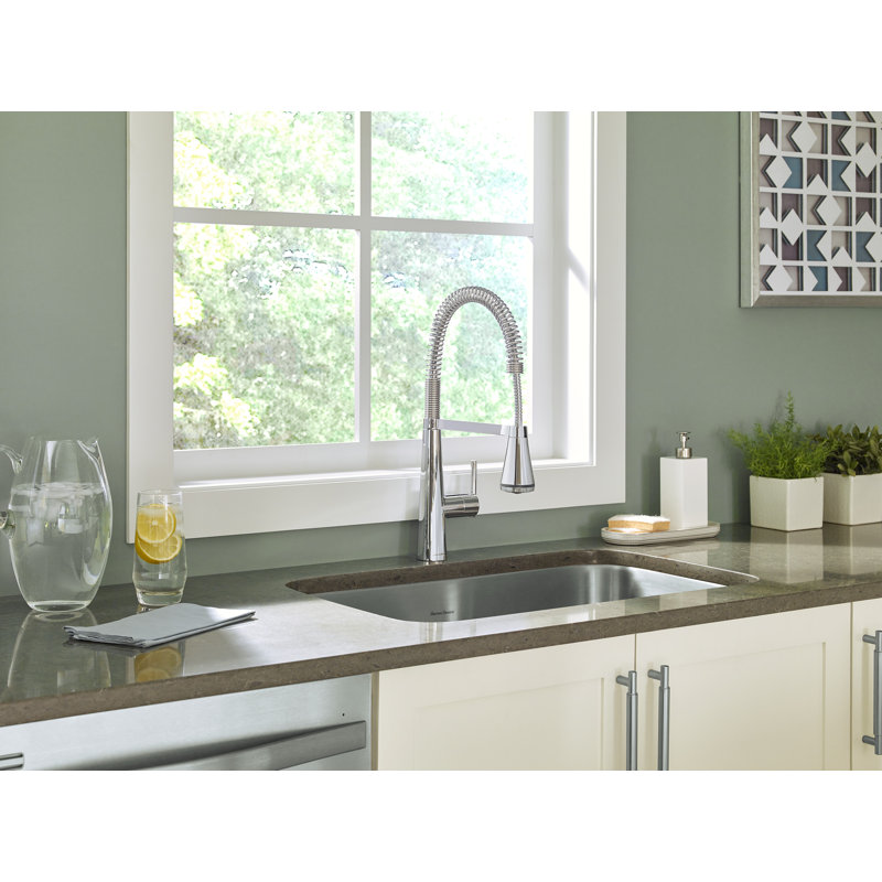 American Standard Edgewater Pull Down Kitchen Faucet, Polished Chrome