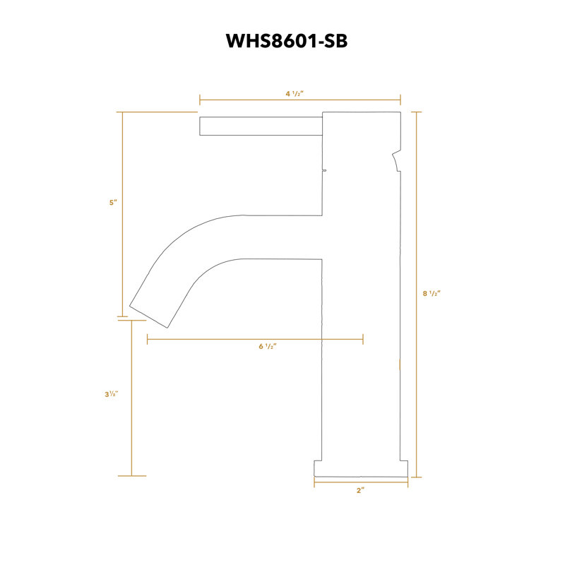 Whitehaus Collection Lead-free Solid Stainless Steel Single Lever Elevated Lavatory Faucet, Brushed Stainless Steel