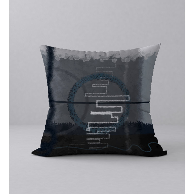 Abstract Reversible Throw Pillow, 18" x 18"