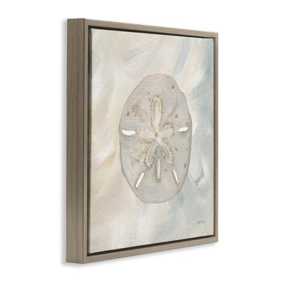 «Soft Sand Dollar», art mural encadré sur toile flottante par Yvette St. Amant