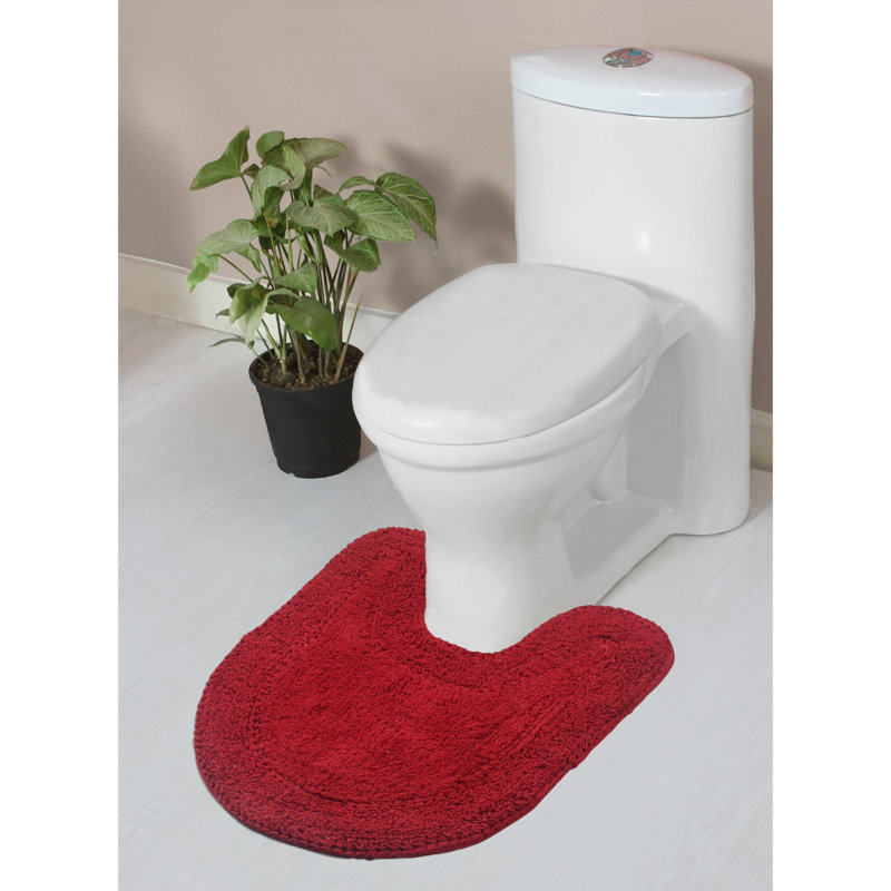 Concetta Plush Cotton Contour Mat, Red