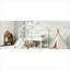 Structure de lit simple de style mezzanine simple avec glissade et échelle, style pin blanc massif