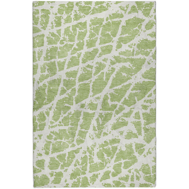 Premium Machine Washable Dream Shag ADS501 Crackle Rug, Aloe, 10' x 14'