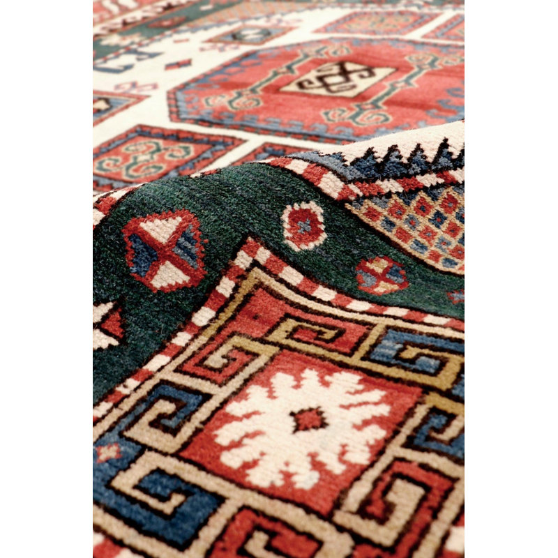 Canvello Kazak Hand-Knotted Wool Area Rug- 5'10" X 8'6"