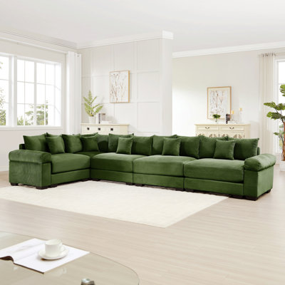 Canapé modulaire modulaire, canapé rembourré avec coussins décoratifs pour l'intérieur