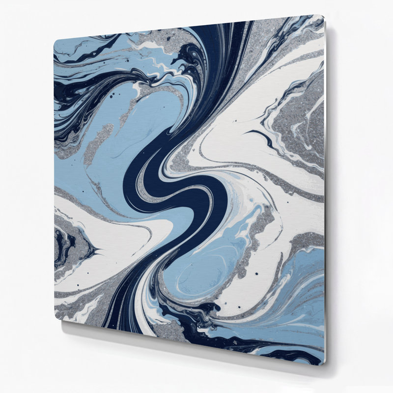 Art abstrait abstrait gris fluide 65, H 12 po x l 12 po