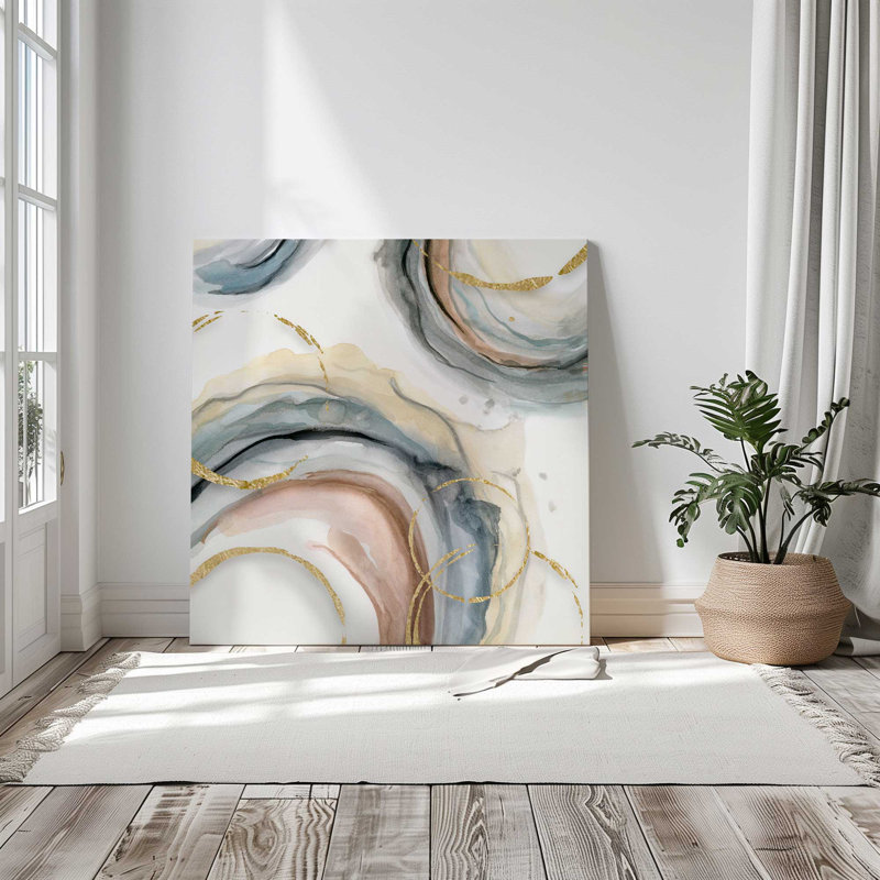 Golden Echoes v2, reproduction sur toile, H 12 po x l 12 po x P 1,25 po, Toile tendue