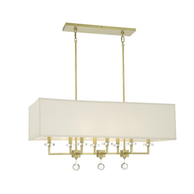 8 - Light Pendant with Crystal Accents