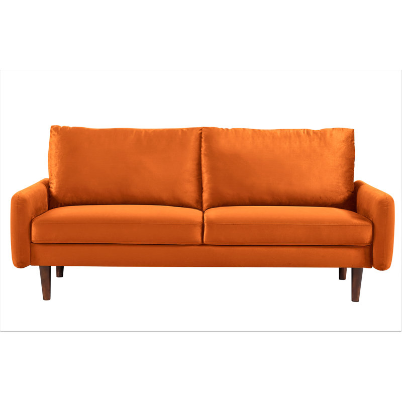 Velours Teniqua, Orange, H 33 po x l 70 po x P 32,2 po