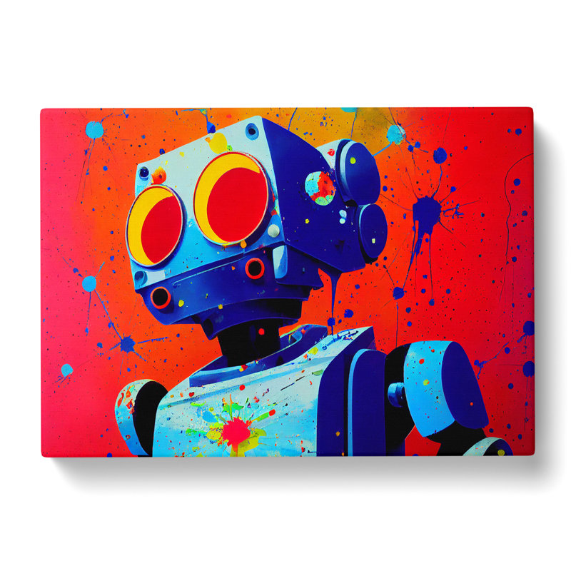 Robot Art Splash Vol.1 - Wrapped Canvas, 35cm H x 50cm W x 3cm D