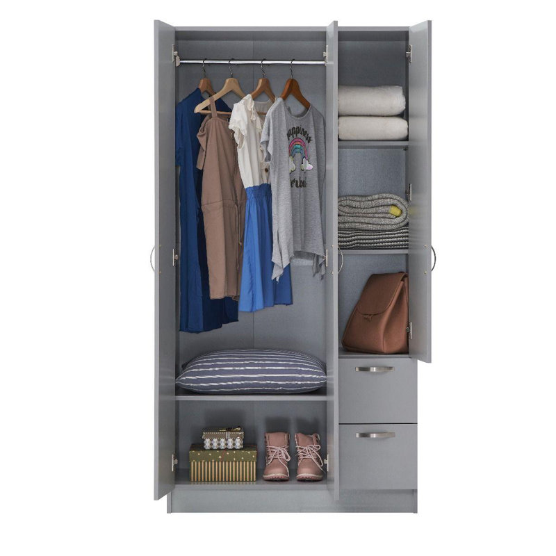 3 Door Manufactured Wood Wardrobe