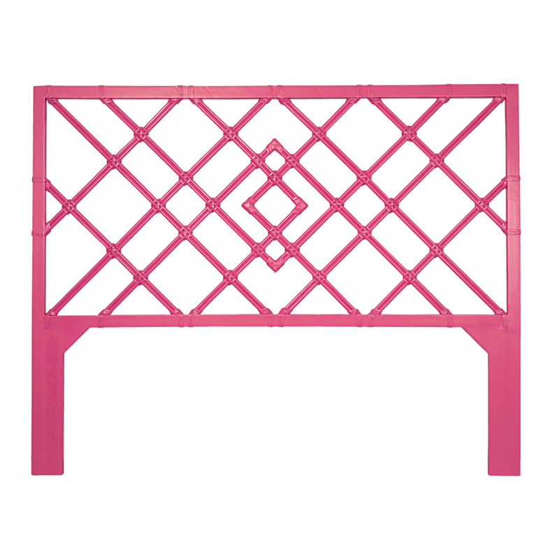Darien Open-Frame Headboard, King, Hot Pink