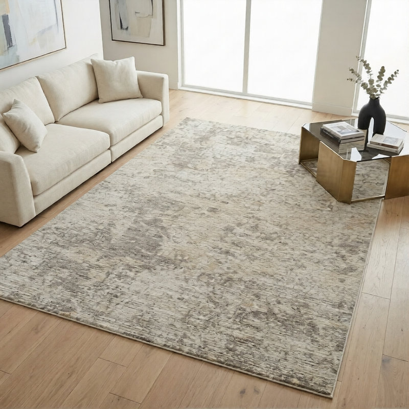 Tapis turc ivoire Sealy Easton, Rectangle 4 pi 11 po x 7 pi 6 po