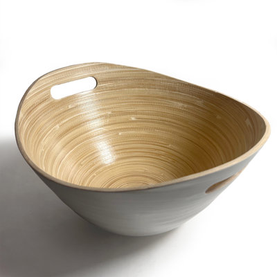 LEXA Bamboo Salad Bowl 12 Inch Lightweight Popcorn Bowl, Extra Large Serving Bowl - View #7