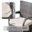 Ensemble repas pour terrasse en osier pour 6 personnes avec table rectangulaire Artherine, coussins inclus-87426979