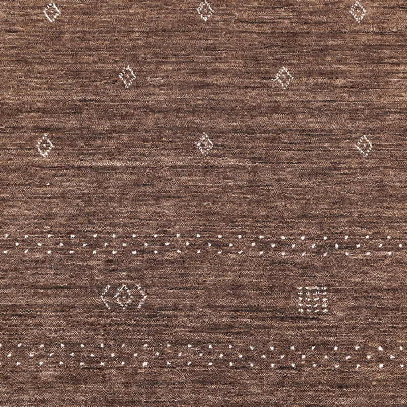 Simi Hand Knotted Cotton/Wool Southwestern Area Rug, Dark Brown, Runner 2'6" x 8'