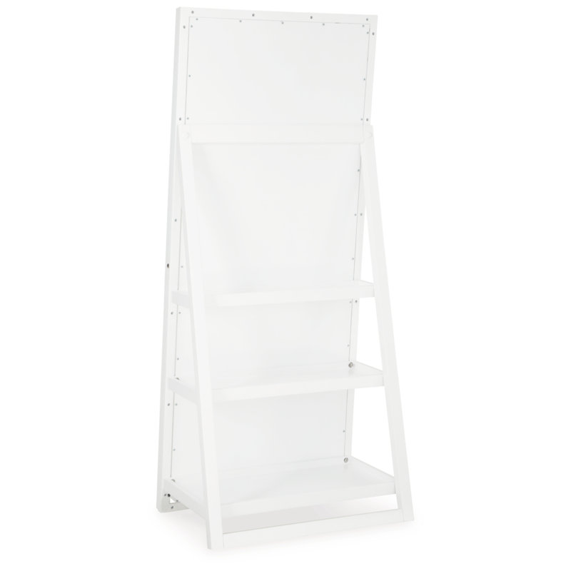 Hilbert Floor Standing Mirror/Storage, White
